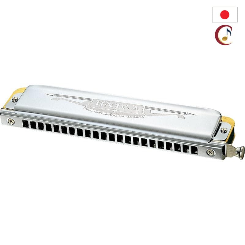 TOMBO Chromatic Harmonica Unica 1244C, 22-Hole Slide, Key of C, Accessory Set Included/From Japan