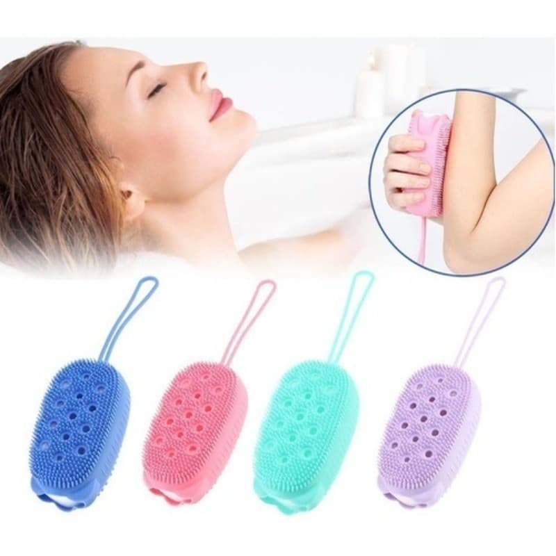 Bucha Silicone Exfoliante Porta Sabonete - Esponja de Banho Durável para Limpeza Eficiente da Pele