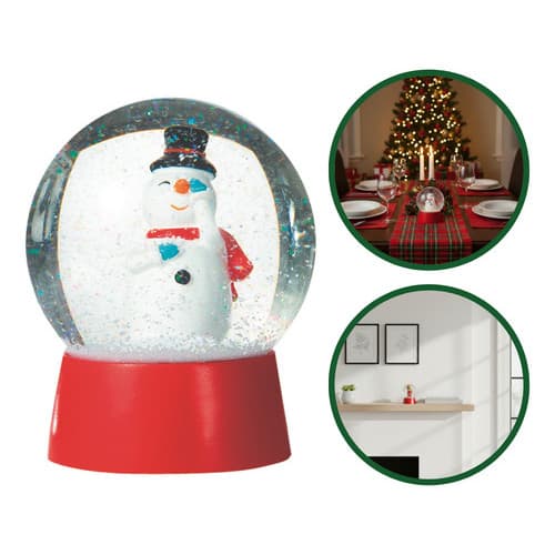 Enfeite Globo Neve Decoração 10x10 Natal Natalino Sortido