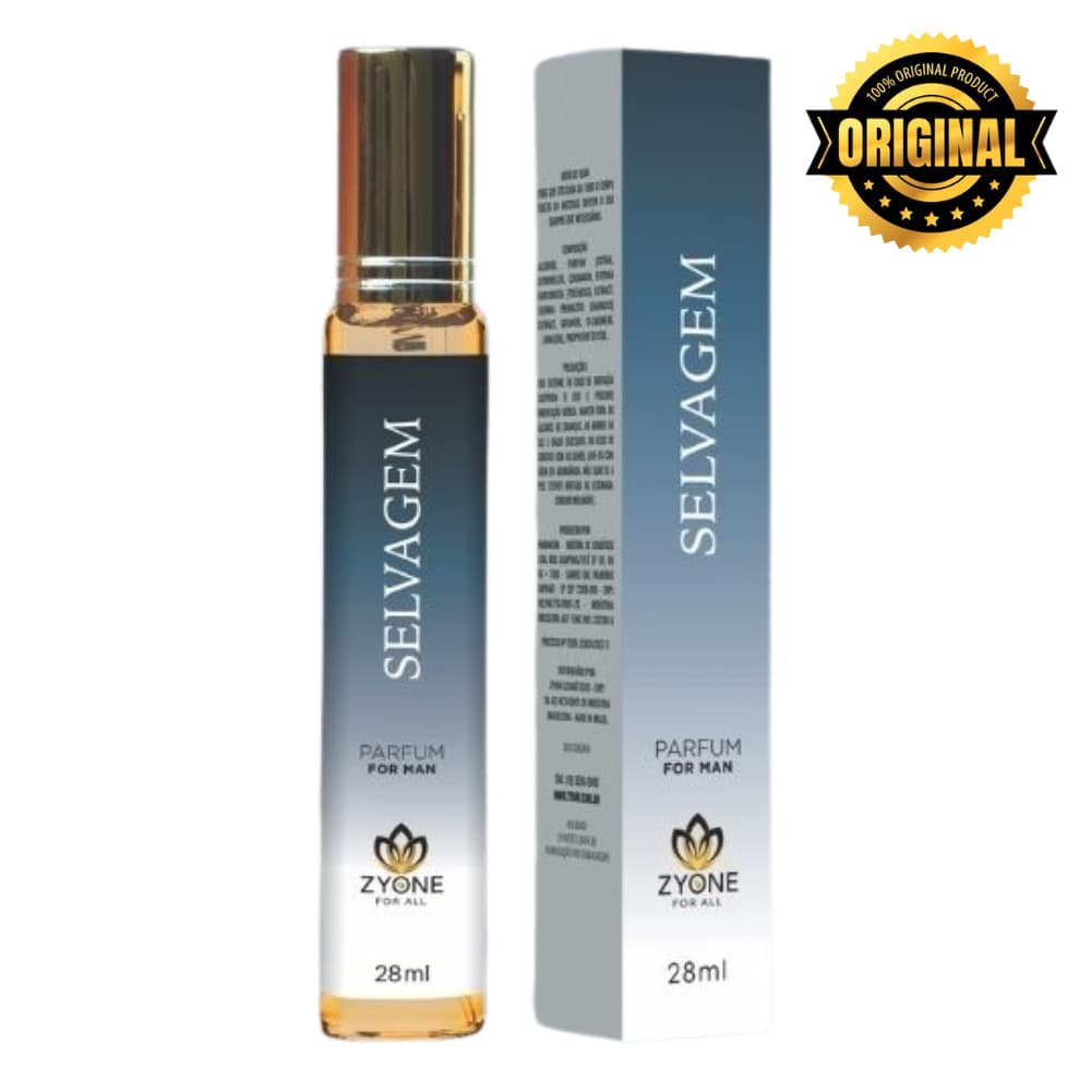 Selvagem Zyone Cosméticos Masculino Parfum 28ml Alta Fixação 25% Essência Premium