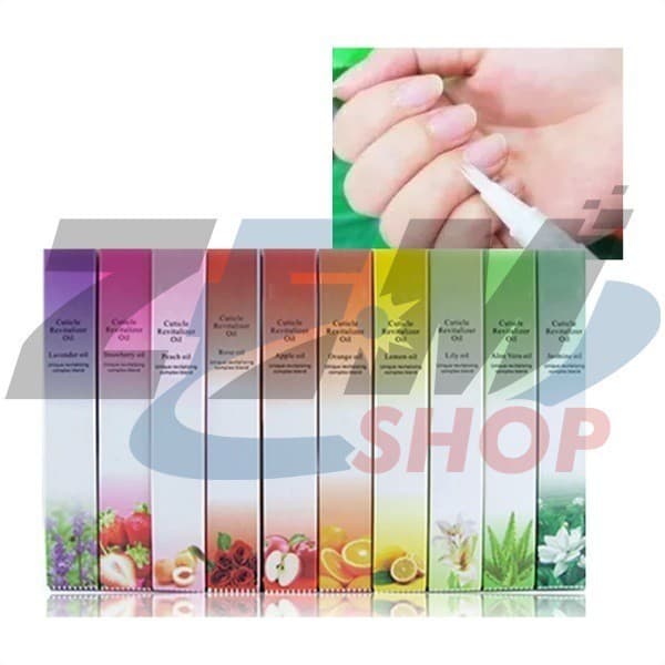 10 Caneta Óleo Hidratante Cutículas Zem C/ Flores Gel De Unha
