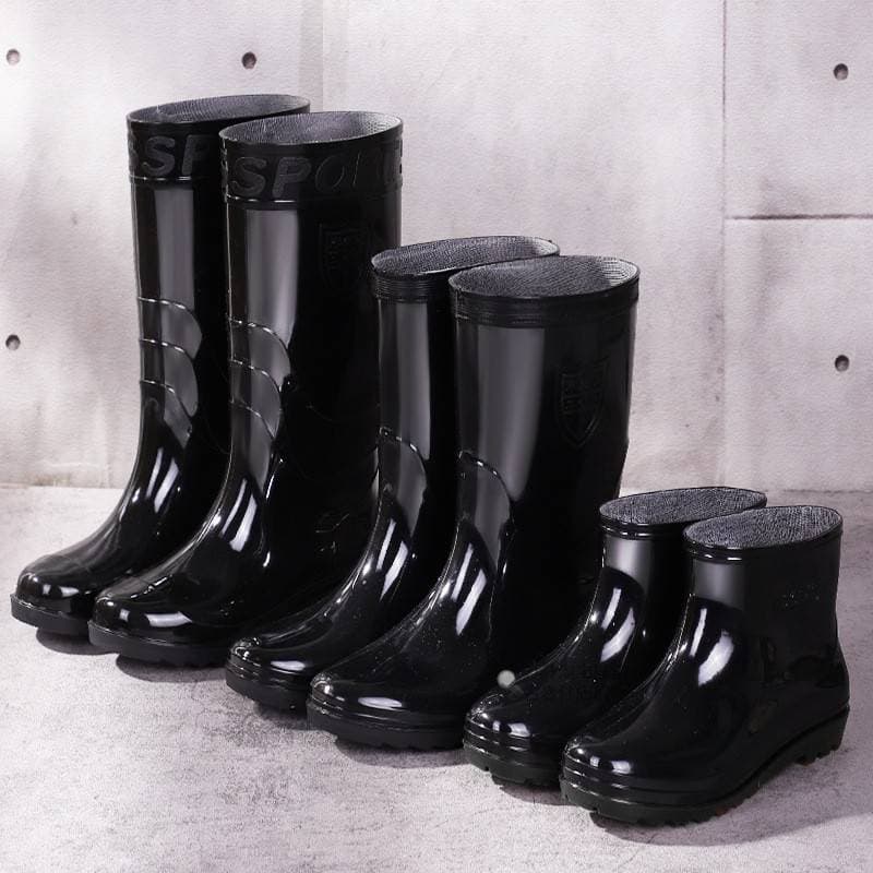 Botas de chuva para exportação de comércio exterior, tubo médio, seguro de trabalho, canteiro de obras, sapatos de borra