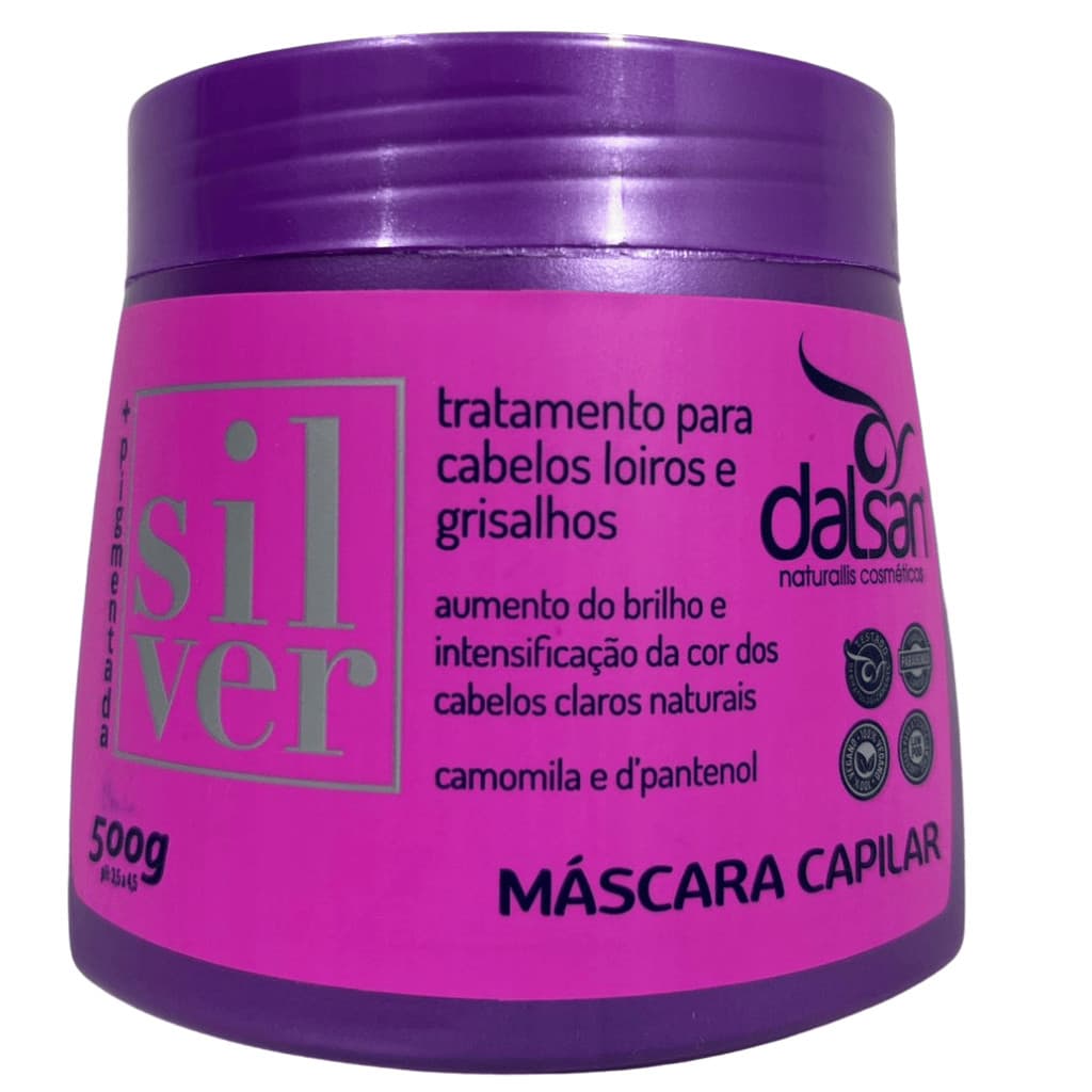 Mascara Capilar Hidratante Dalsan 500 g Silver Cabelos loiro