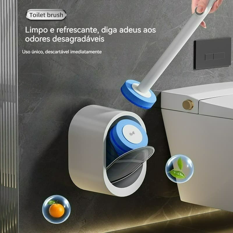Escova de Vaso Sanitário Descartável Sem Necessidade de Perfuração Escova de Vaso Sanitário Descartável