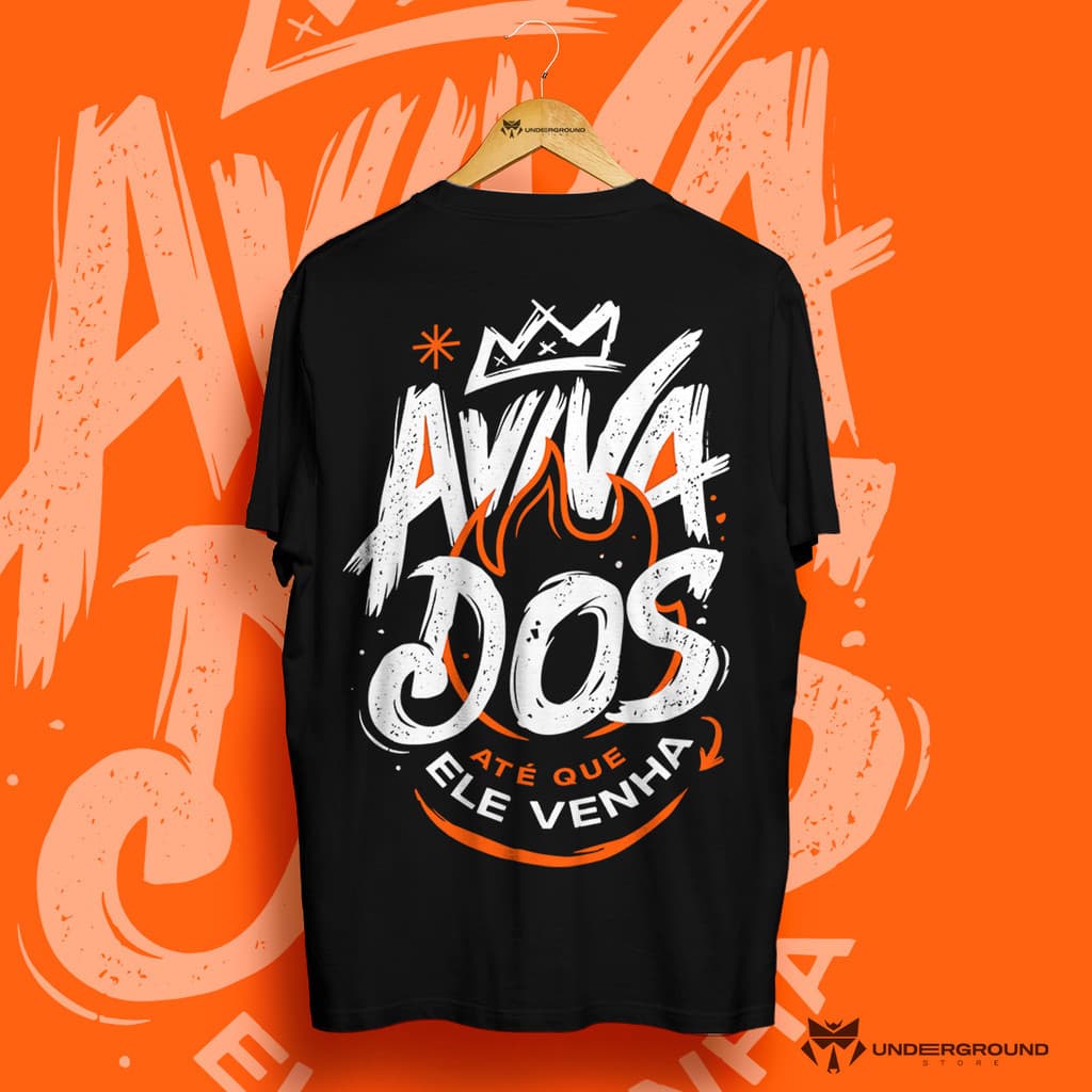 Camiseta Masculina Avivados Até que ele Venha Moda Evangélica Camisa 100% Algodão