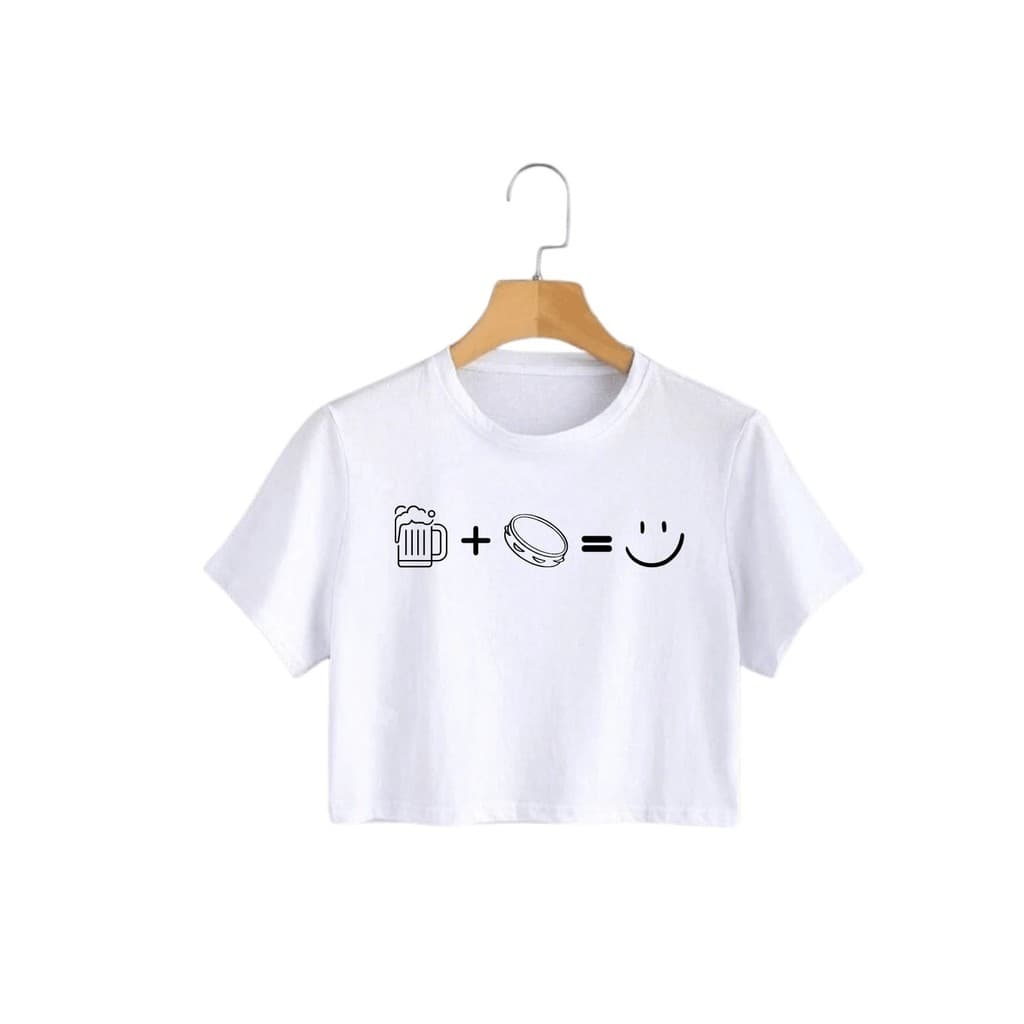 Cropped Camiseta Camisa T-Shirt Pagode Versatil Estampa Pandeiro Tendencia
