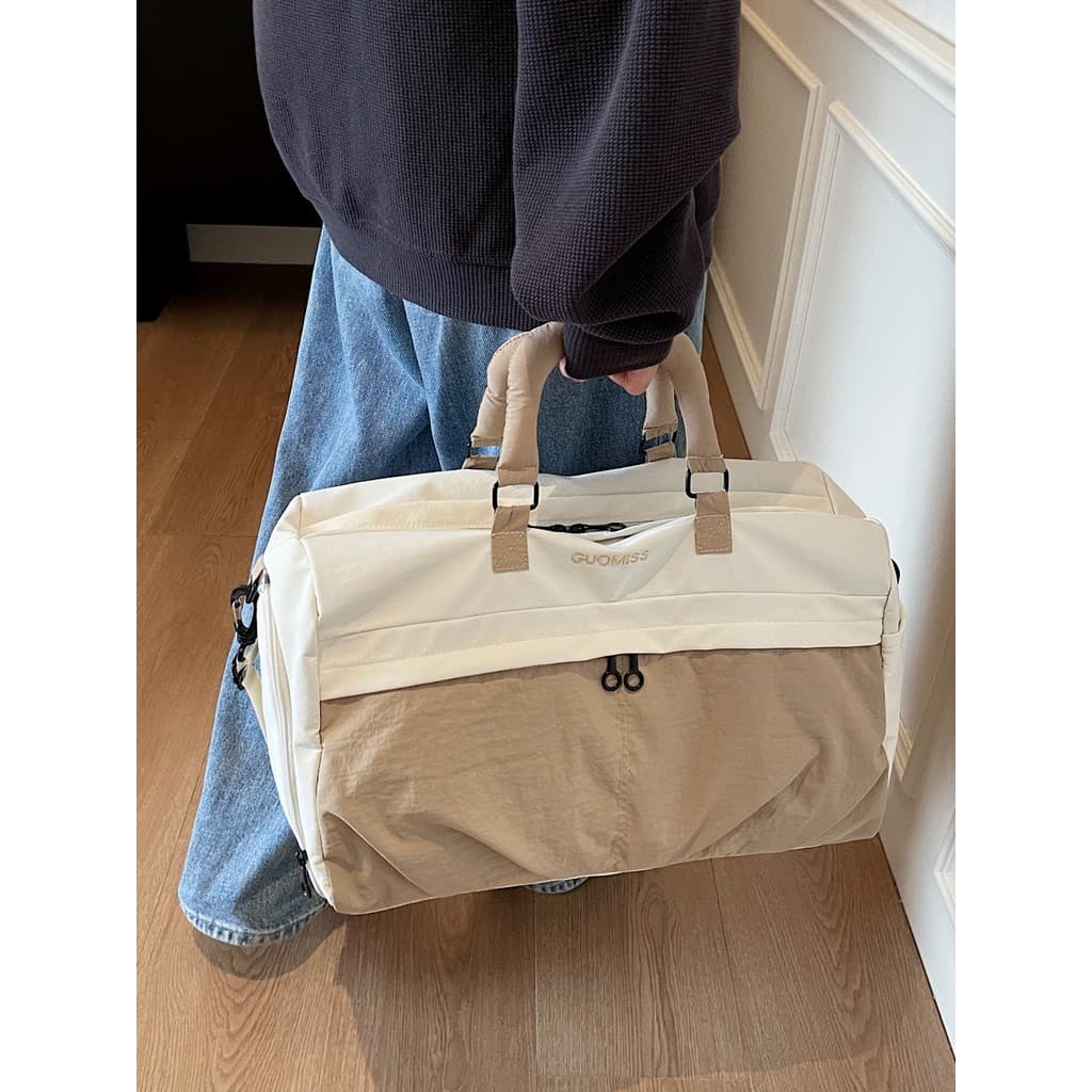 Saco de viagem senhoras passeio leve grande capacidade portátil pode pendurar carrinho de bagagem saco de armazenamento