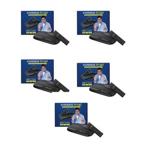 Tv HD Sat Kit Vivensis VX10 com 5 Receptores Para Nova Parabólica