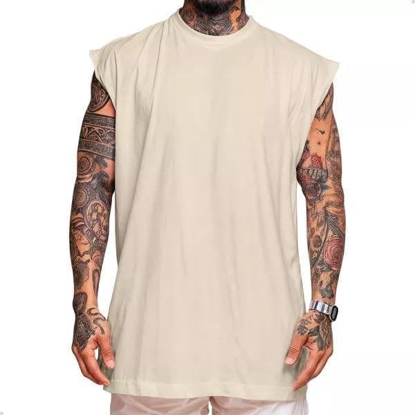 Regata Streetwear Oversized Masculina Lisa Solta, Leve e Moderna