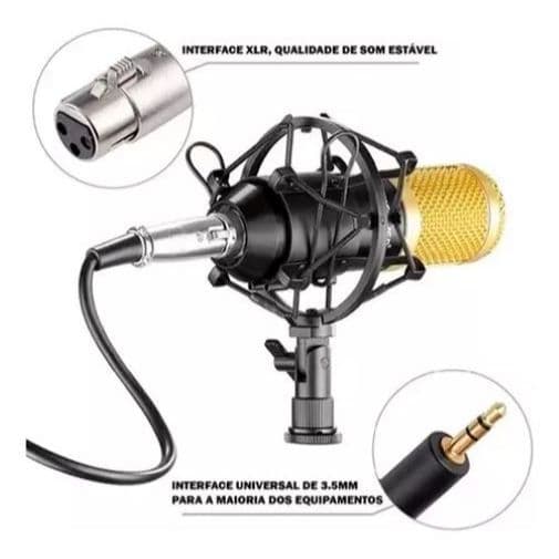 Microfone Condensador Bm800 Profissional Gravação Podcast. PRODUTO SEM EMBLAGEM