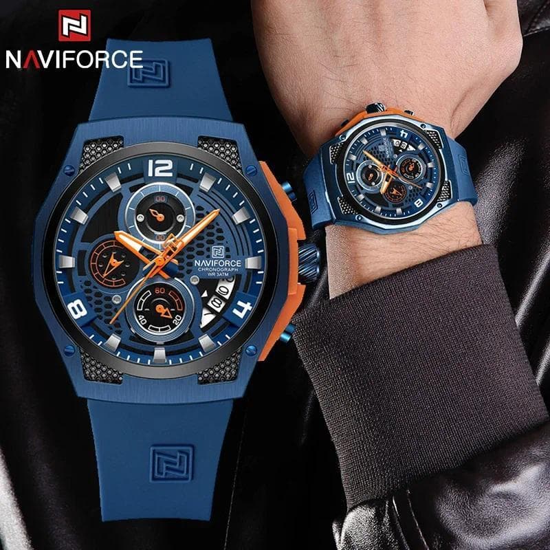 NAVIFORCE Relógio Masculino De Luxo Esporte Cronógrafo Data De Pulso Militar Do Exército Quartzo À Prova Dwaterproof Águ