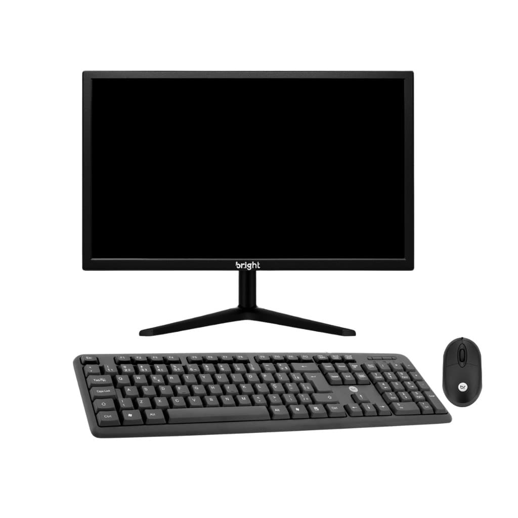 Kit Monitor 27" + Teclado + Mouse Usb Para Pc Bright