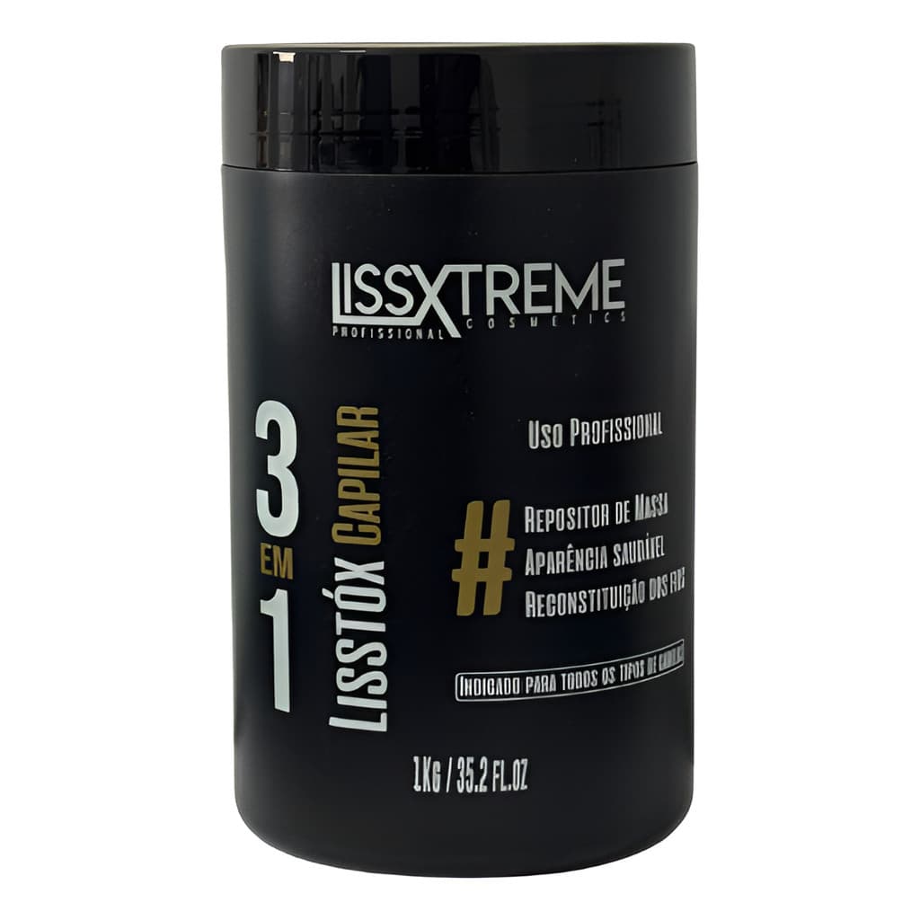Btox Repositor De Massa Capilar Lisstox Lisstreme 1kg 3 Em1