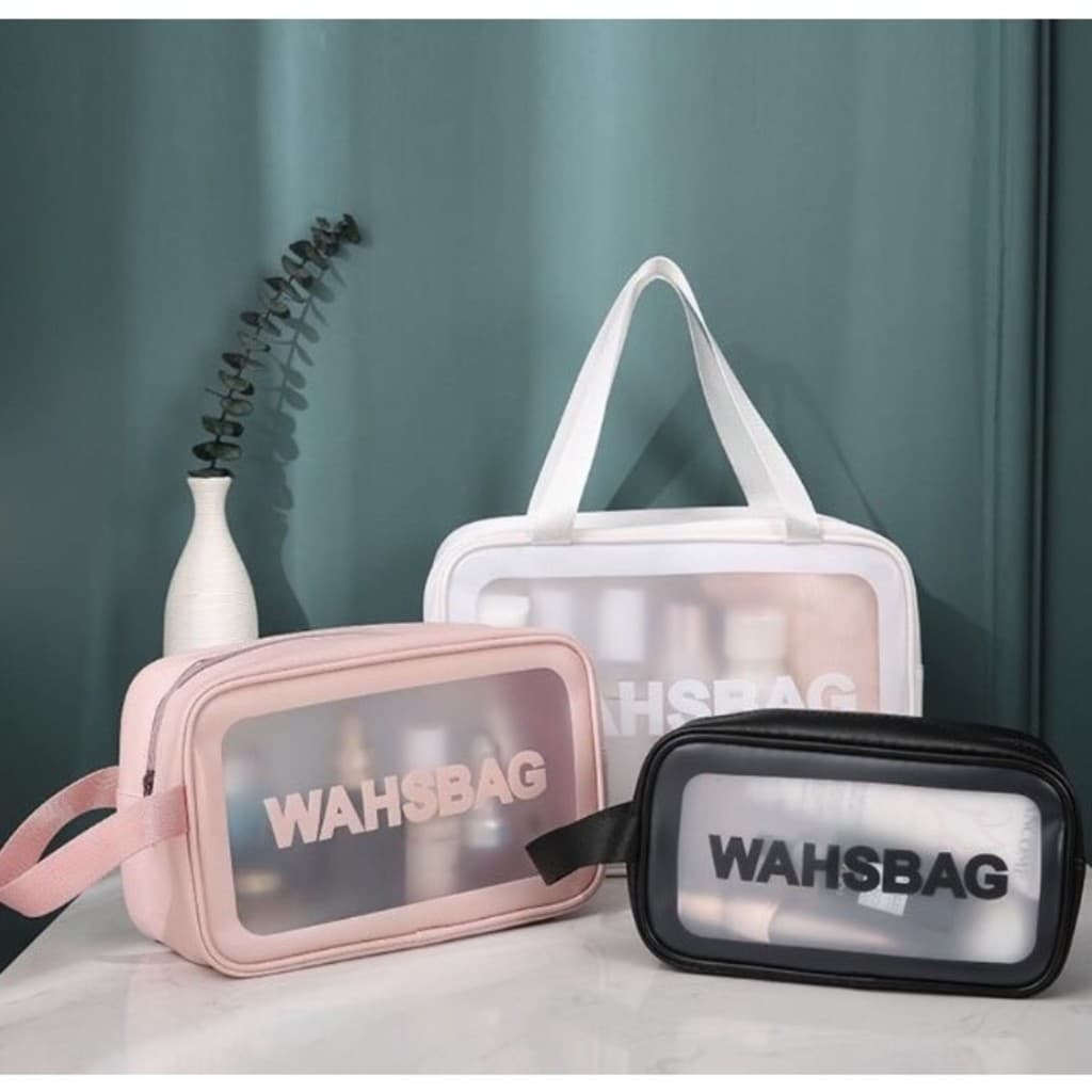 Kit 3 Bolsas Necessaires Wahsbag Transparente À Prova d’água-Rich