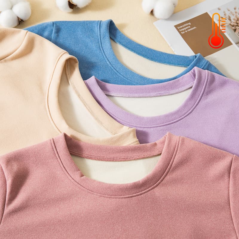 Senhoras alemão veludo quente camisa de fundo outono inverno Close-Fitting camiseta mais veludo grosso escovado cor sóli