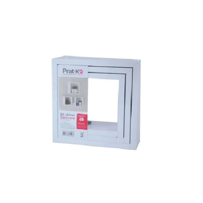 Nicho leve decorare branco 3pçs - Prat- k