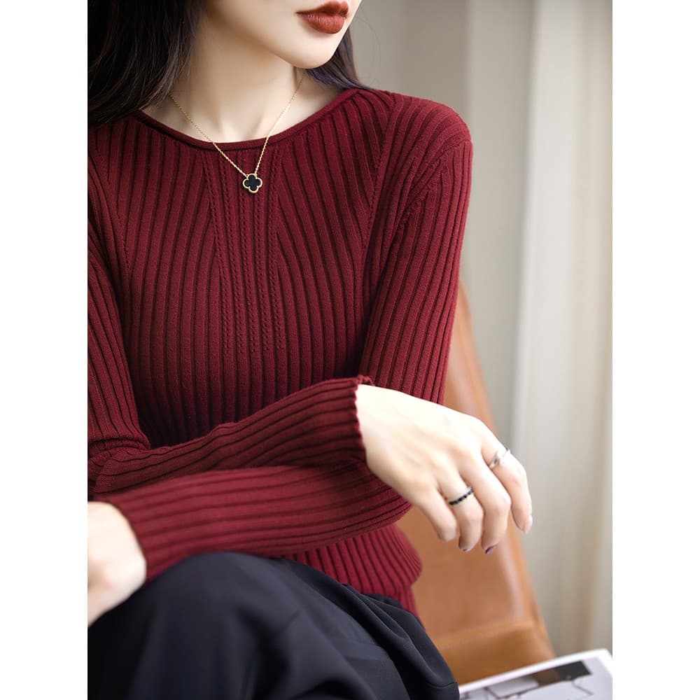 Outono inverno novo estilo puro algodão baixo em torno do pescoço camisa de fundo feminino interior de manga comprida ca