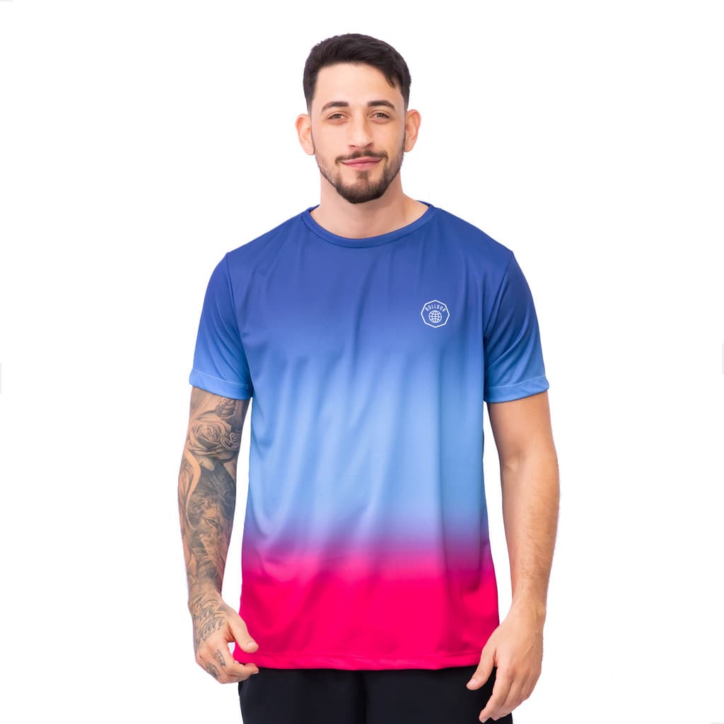 Camisa Dry Fit Academia Treino Masculina Com Proteção Uv B64