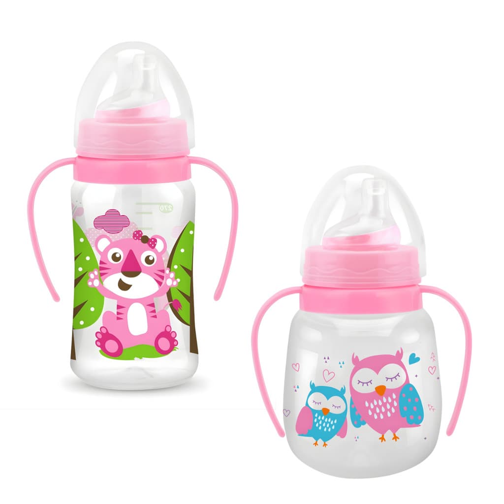 2 Copos Treinamento Alça Bico de Silicone Com 240ml e 270ml