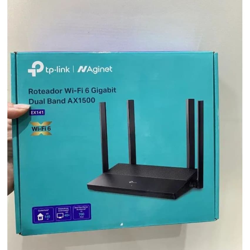 Roteador TP-Link EX141 WI-FI 6 AX1500 Preset Dual Band Gigabit