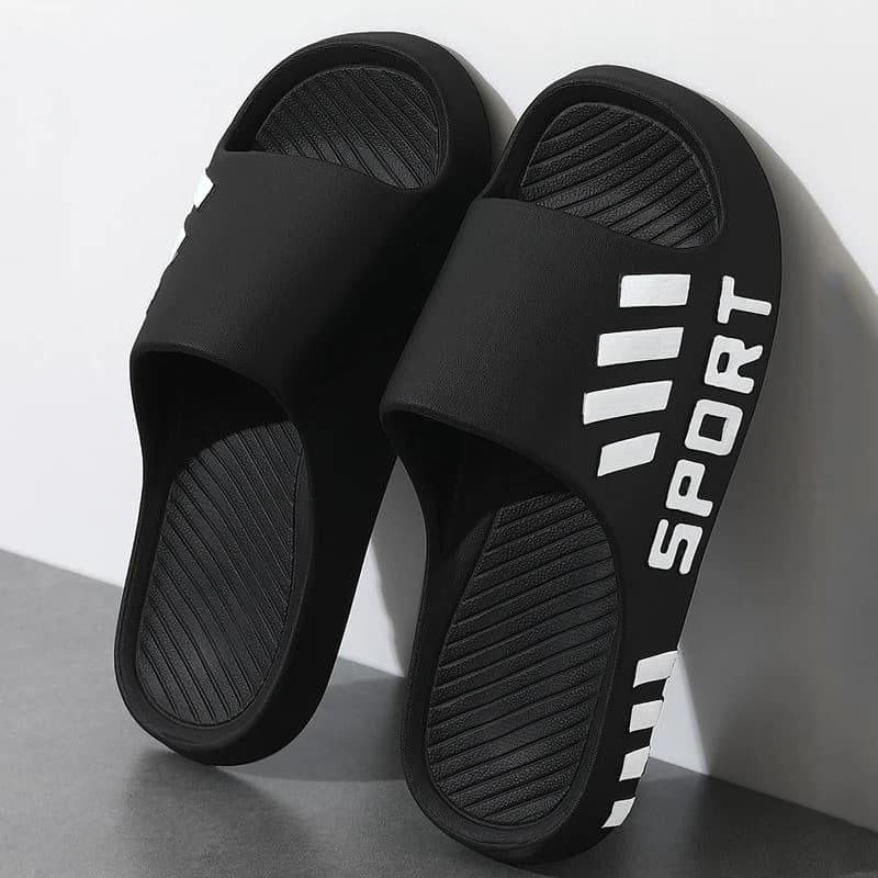 Chinelos De Moda De Verão Para Homens Sandálias Ao Ar Livre Indoor Praia Flip Flop Sola Grossa Masculino Slides Antiderr
