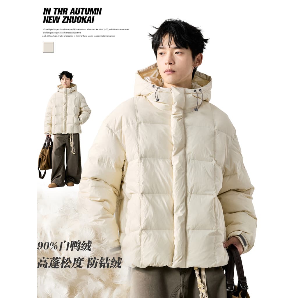 Tartaruga de volta para baixo jaqueta masculina inverno curto quente jaqueta meninos com capuz algodão acolchoado jaquet