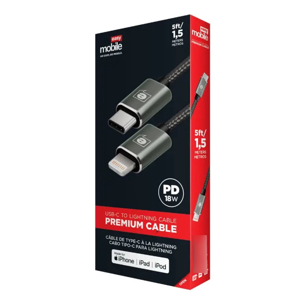 Cabo Usb-c Para Lightning Nylon Pd 20w Premium 1.5 Metros