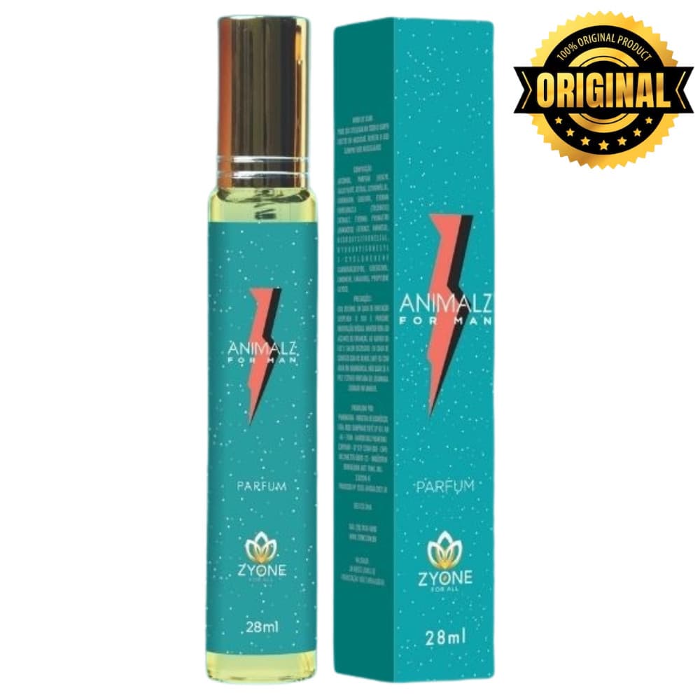 Animalz Zyone Cosméticos Masculino Parfum 28ml Alta Fixação Essência Premium