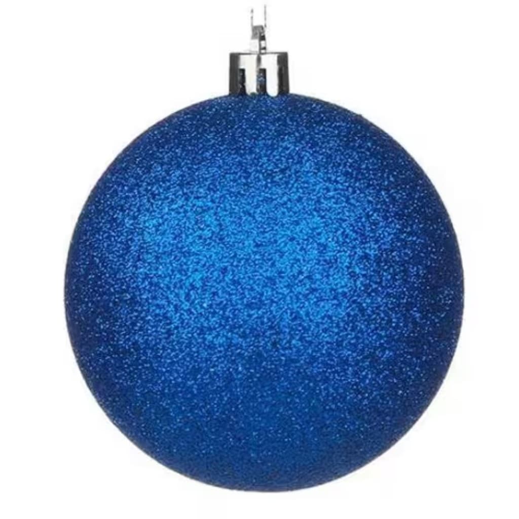 Bolas de Natal  Grande 10cm Azul Gliter 1 unid