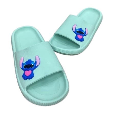 Chinelo Nuvem Slide Infantil Menino Menina Stitch Coração Criança