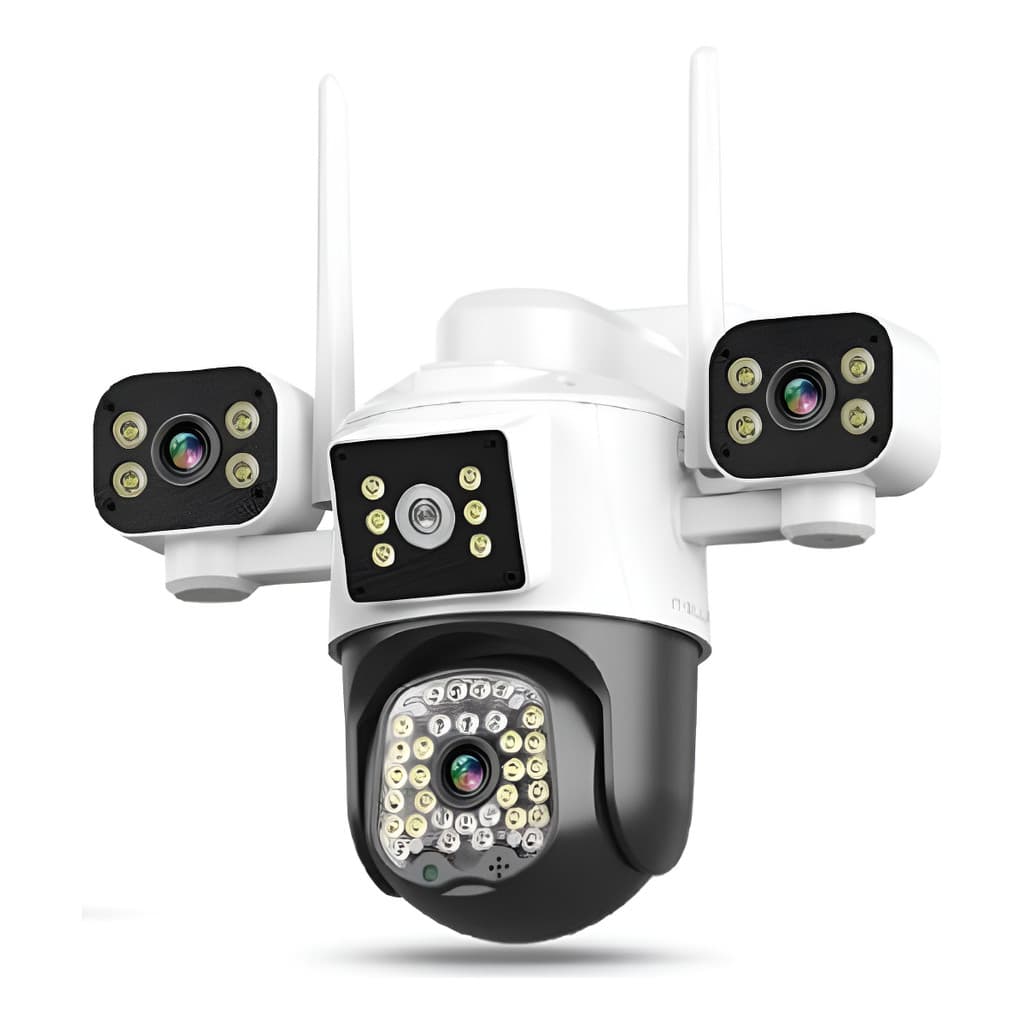 Camera De Segurança Sensor Inteligente 3 Lentes 3 Telas