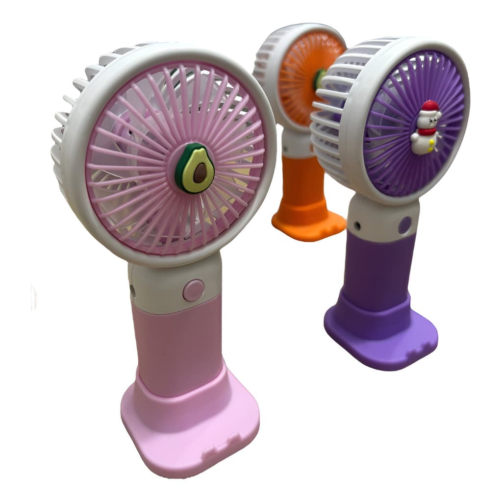 Mini Ventilador Portátil Mão/mesa R Ecarregáveladesivo