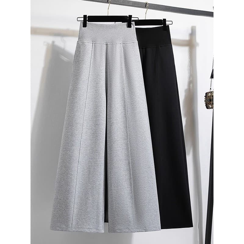 2026 outono novo estilo cinza claro calças esportivas casuais Plus Size roupas femininas gordura mm solto mais magro olh