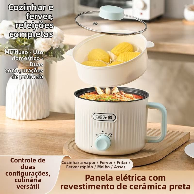Frigideira multifuncional pequena antiaderente para uso doméstico--6585