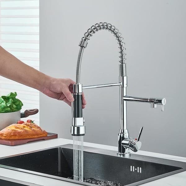 Torneira Gourmet com Ducha Extensível Bico Adaptador Pia Lavar Louça Articulada Giro 360