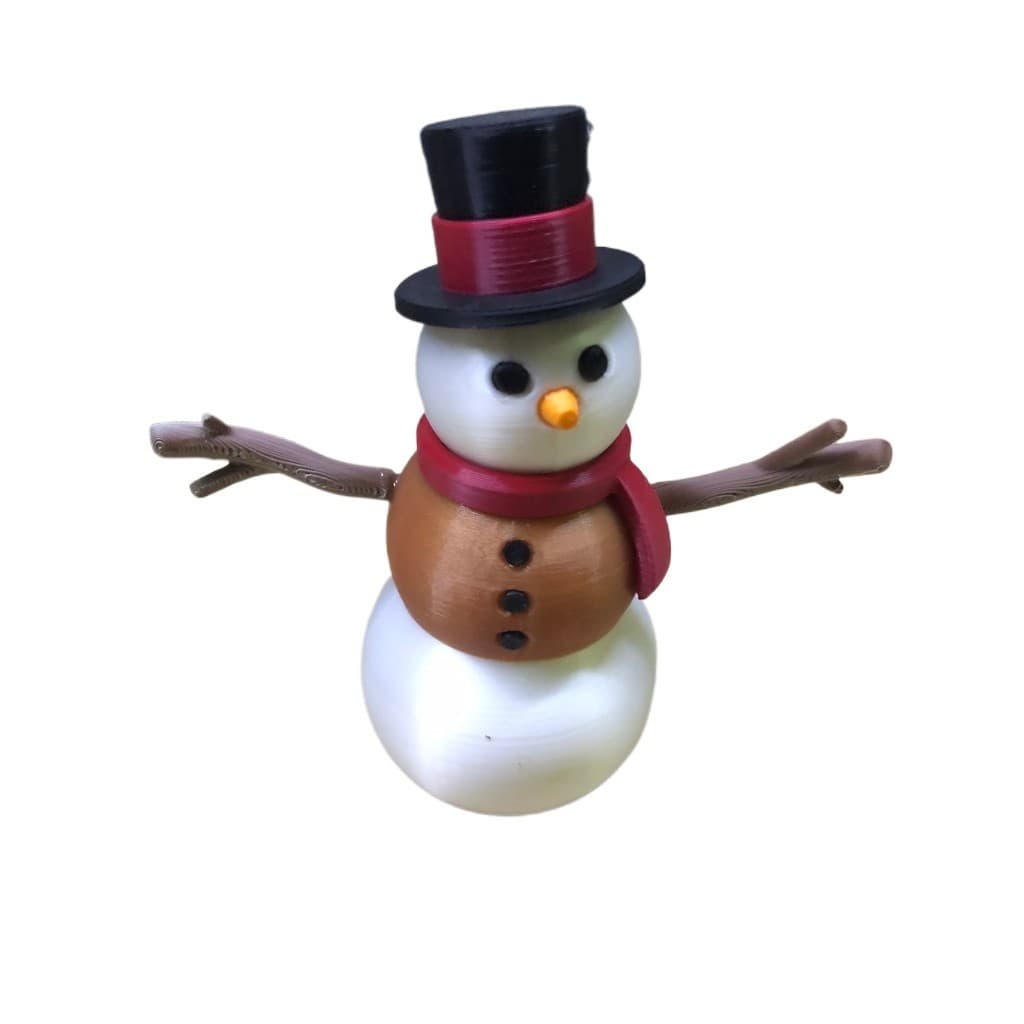 Boneco de Neve Articulado – Decoração Natalina 3D