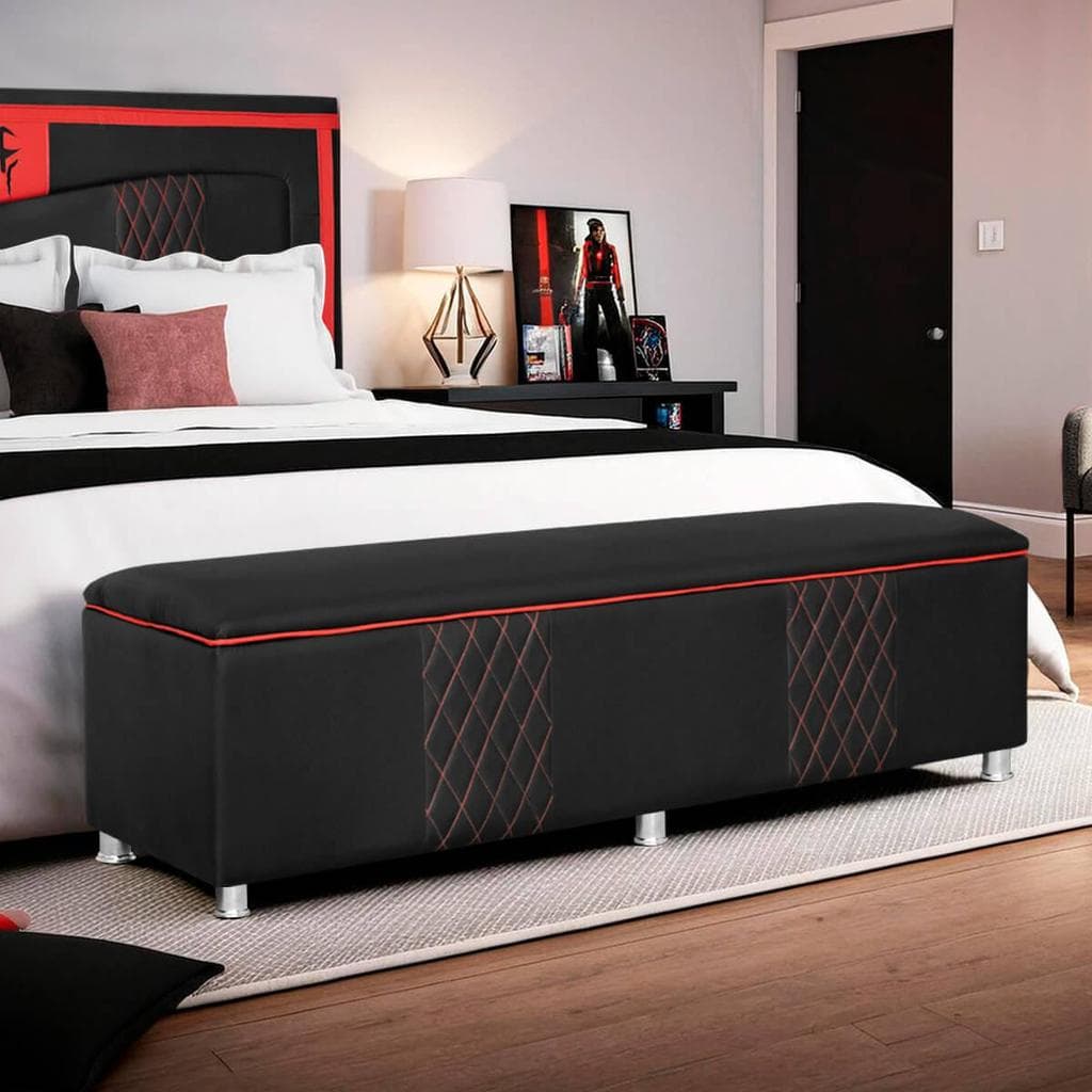 Baú Organizador Fighter Para Quarto Gamer 160cm Corino