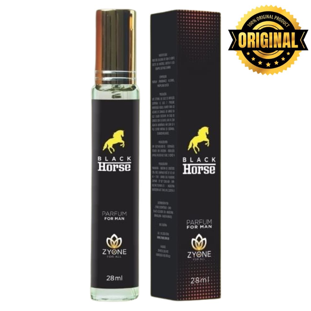 Black Horse Zyone Cosméticos Masculino Parfum 28ml Alta Fixação Essência Premium