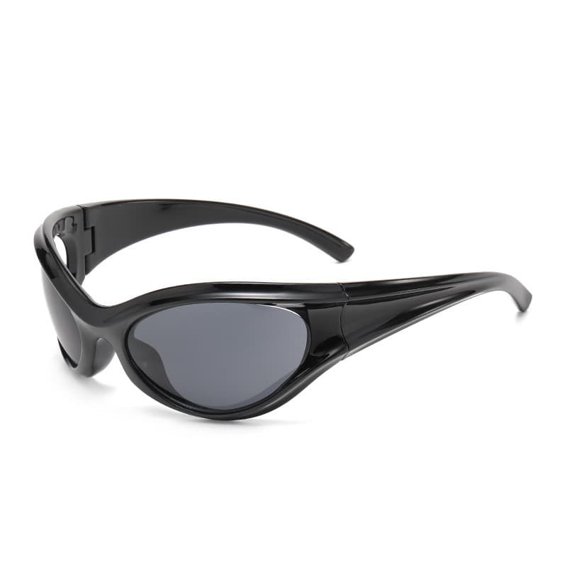 Óculos de Sol Redondos Estilo Y2K Esportivo Punk para Mulheres e Homens, Óculos de Sol Vintage Steampunk para Senhoras -