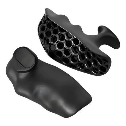 Luva De Academia Musculação Treino Borracha Protetor Preta Lisa Preto Único