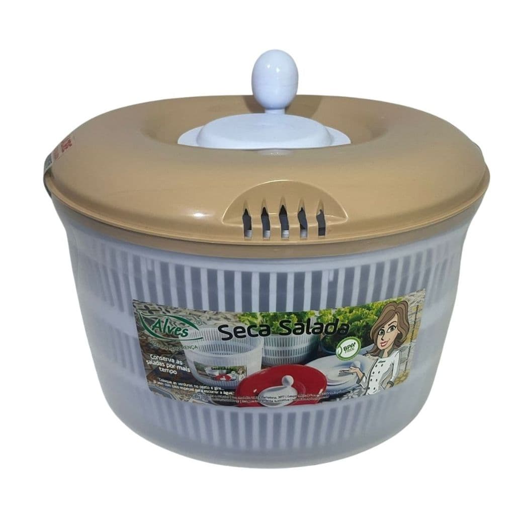 Centrífuga Secadora De Salada Manual Alves Cappuccino