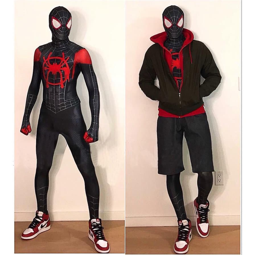 Fantasia de Cosplay do Homem-Aranha Milas Morales para Crianças/Adultos / Fantasia de Halloween / Presente de Cosplay ZW