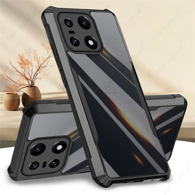 Capa De Telefone Acrílico Transparente Para OnePlus One Plus 15 5G PC + TPU Airbags À Prova De Choque OnePlus15 1 + 15 C