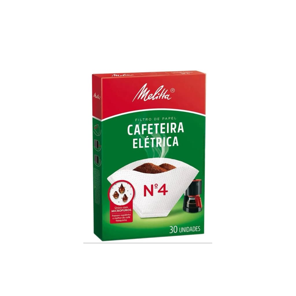 Filtro de Papel Melitta Cafeteira Elétrica N4 30un