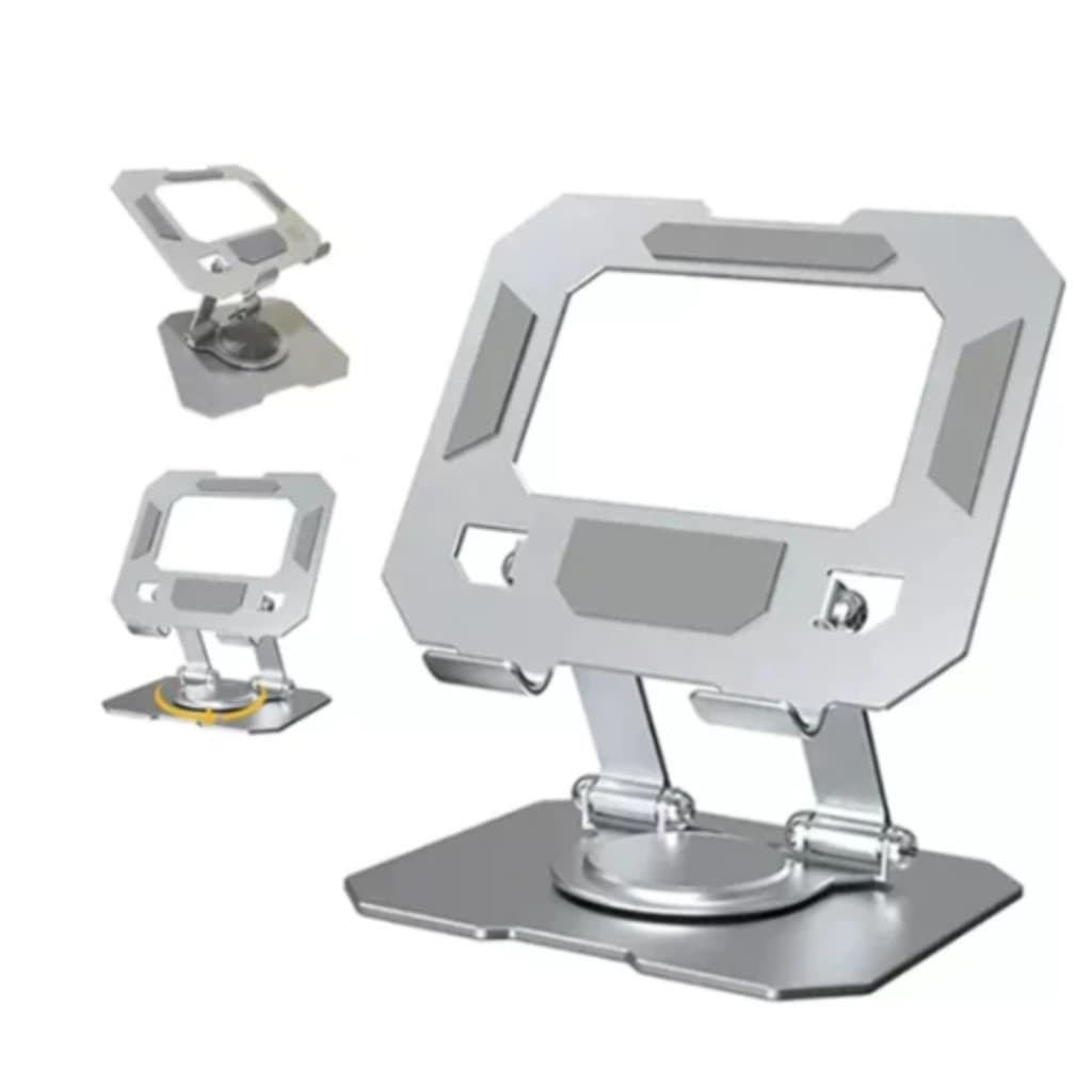 Suporte Tablet Celular Metálico Suporte de Mesa Rotativo para Celular e Tablet com Base Estável e Ajustável AIRER.BR