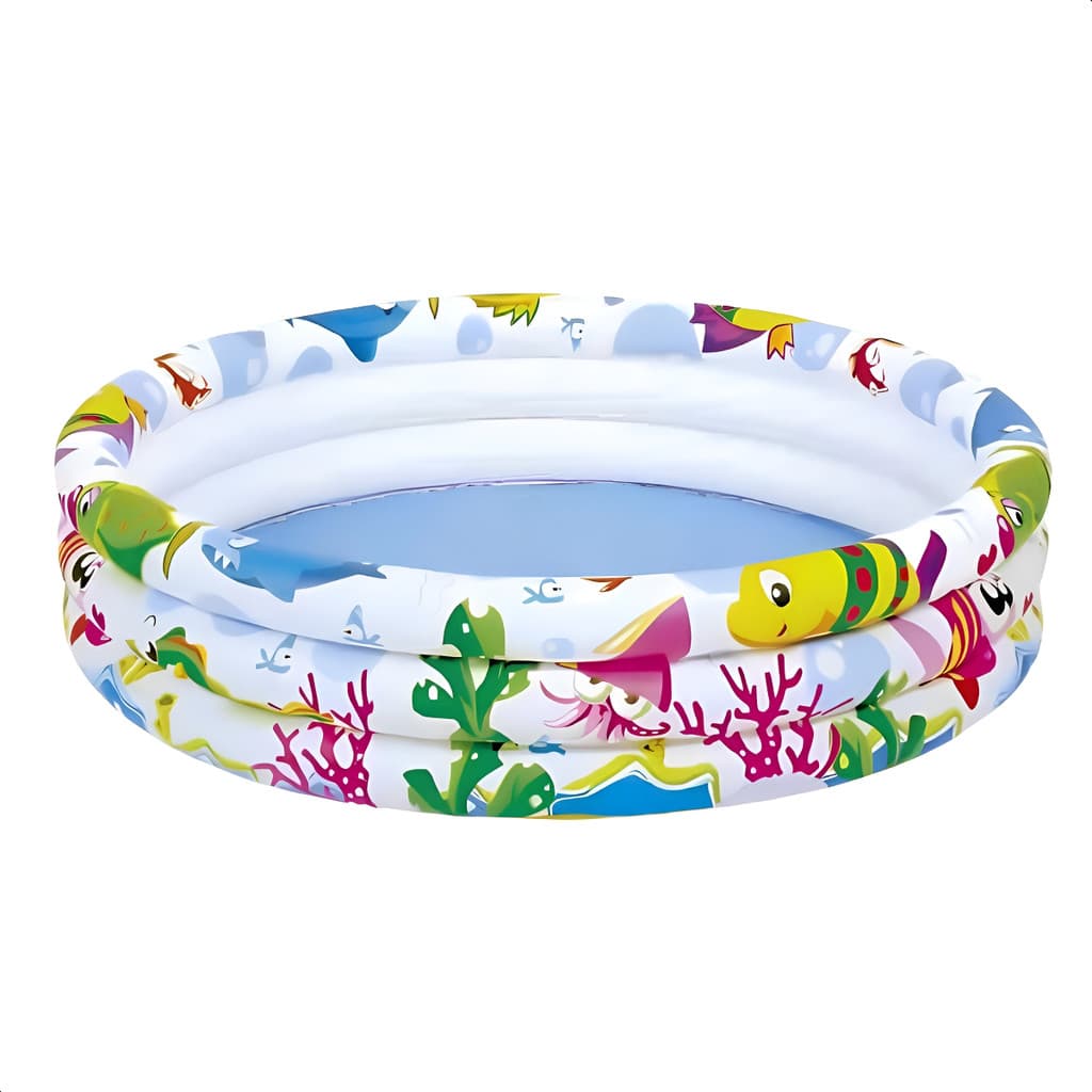 Piscina Infantil 180 Litros Fundo Do Mar Verão Calor Quintal