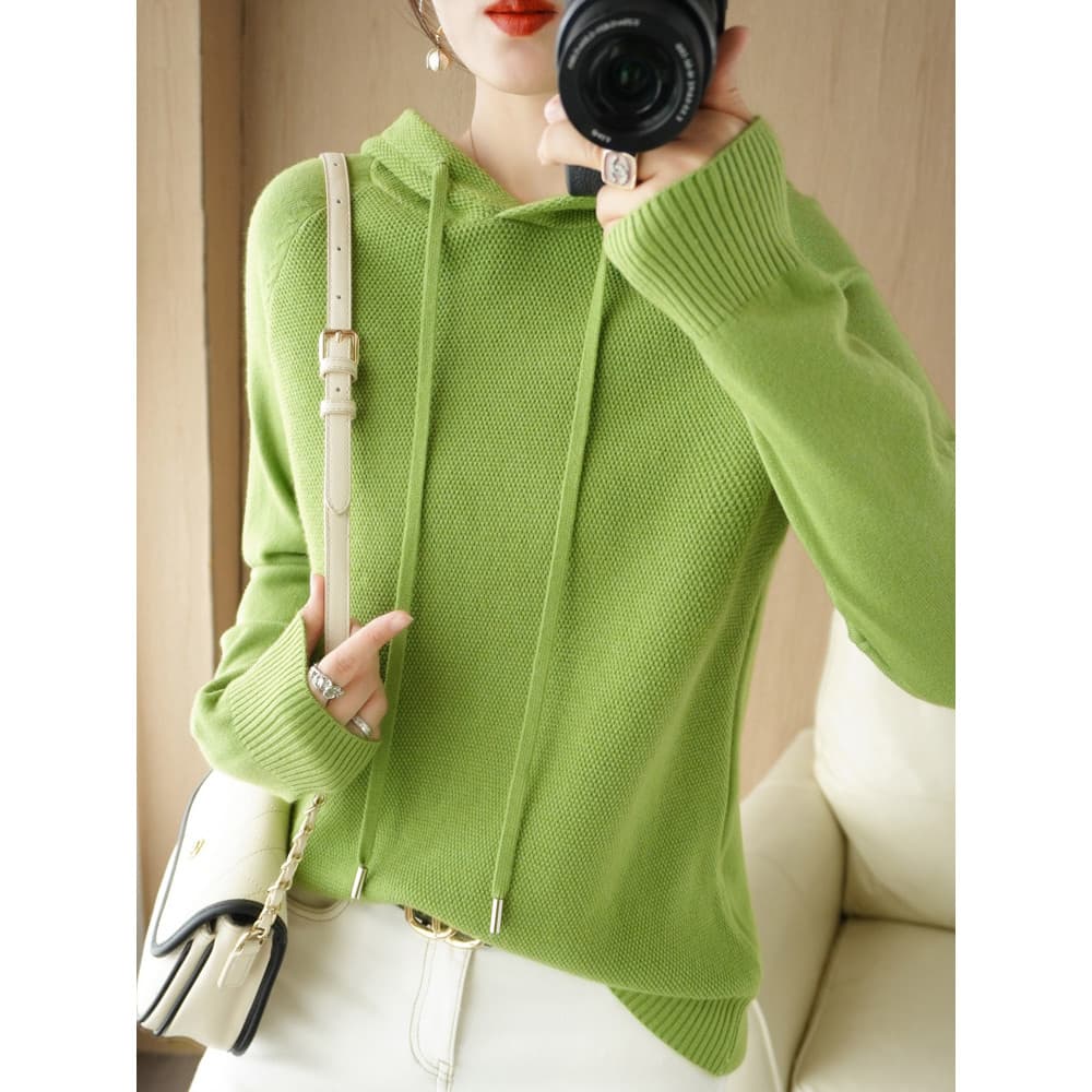 Outono inverno novo estilo moletom com capuz feminino solto estilo coreano camisola com capuz estilo fino de manga compr