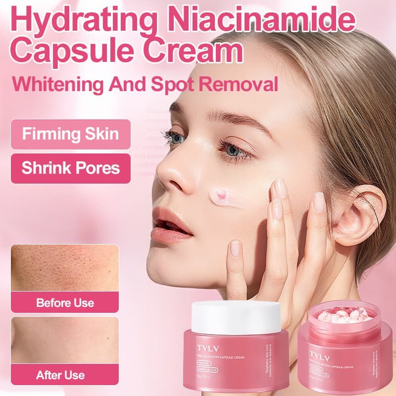 Creme Cápsula Rosa Hidratante Suave Iluminando A Pele Delicado