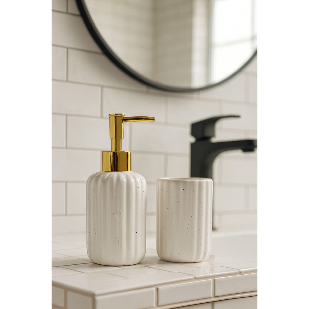 Kit Lavabo Granilite Branco - 2 Peças Em Cerâmica TOP Útil