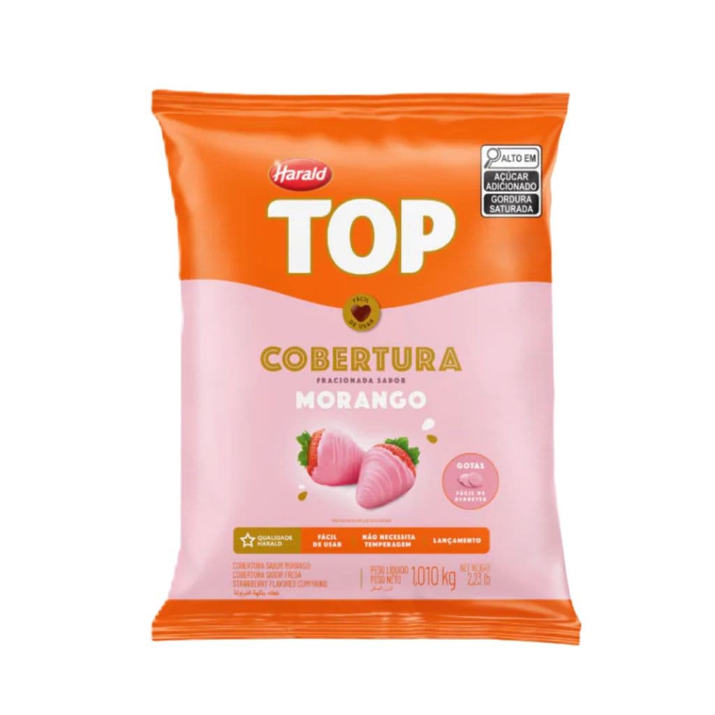 Cobertura Top Morango Harald Gotas 1,010 kg Alta Rendimento